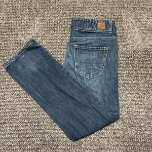 American Eagle Womens 77 Straight Jeans Size 2 Short Medium Wash Denim